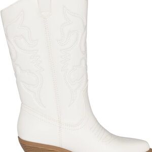 White Western-Style Women's Boots
